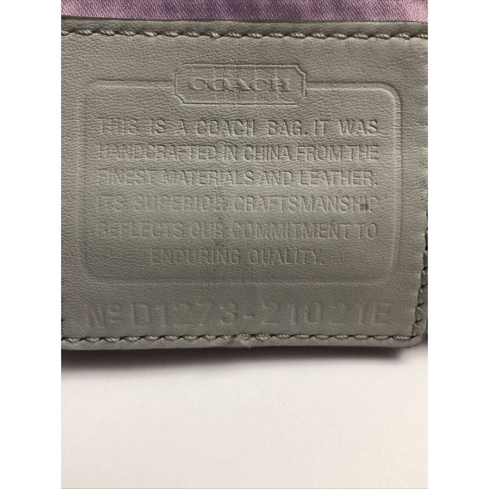 Coach Womens Ashley Signature Op Art Hippie Purse Silver Cream Shoulder Handbag - Picture 14 of 14
